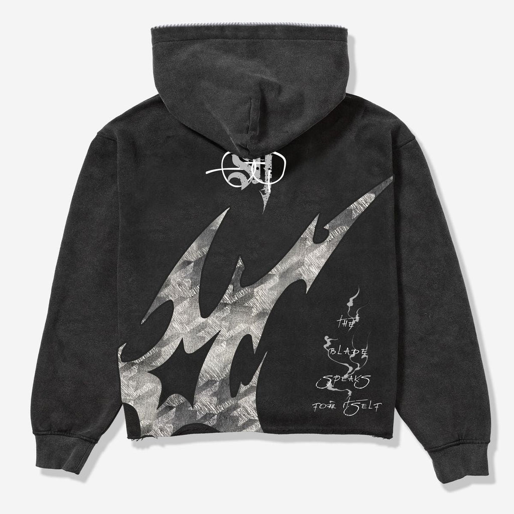 Sugarhill Katana Raw Hem Zip Hoodie