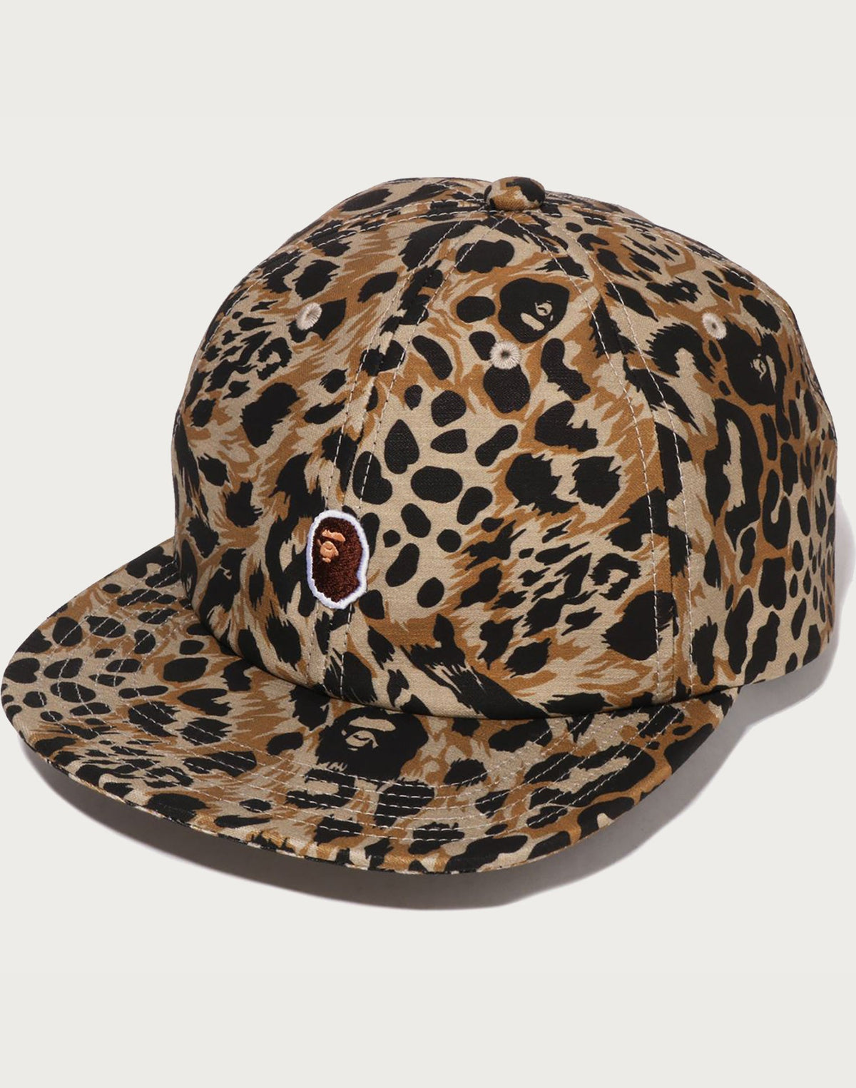 WILD LEOPARD PATTERN ONE POINT CAP MENS