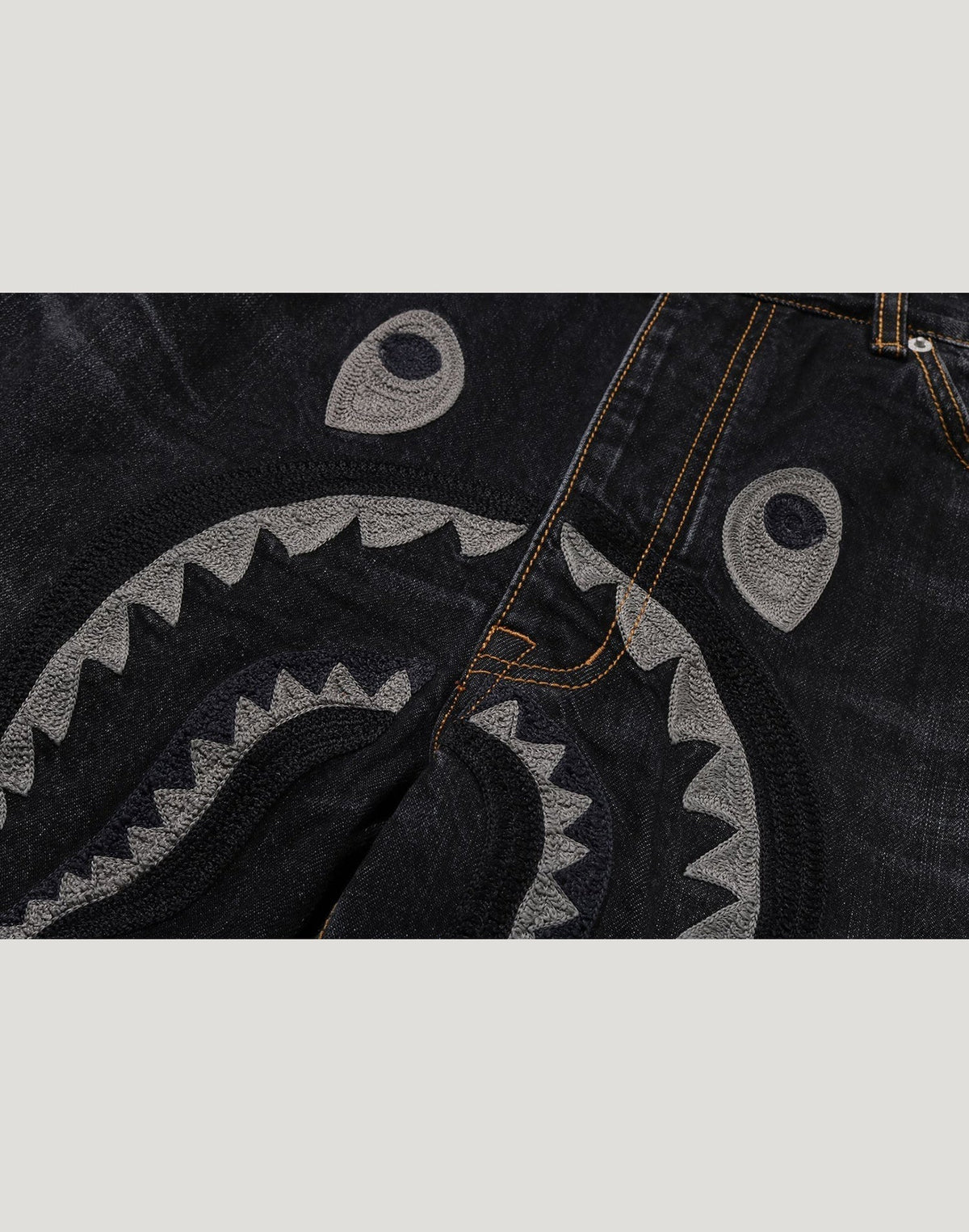 SHARK RELAXED FIT DENIM PANTS MENS