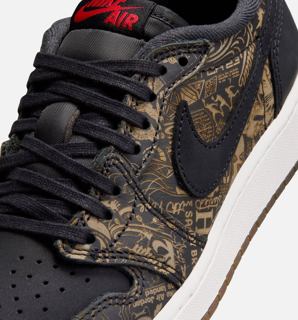 Air Jordan 1 Retro Low OG Laser Black and Varsity Red Grade School Lifestyle Shoe – Black/Varsity Red/Summit White