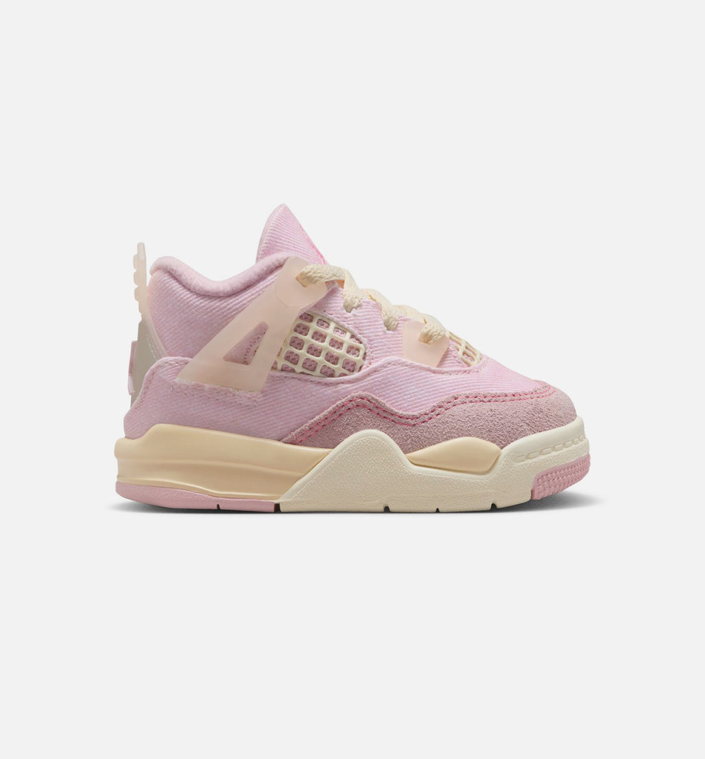 Air Jordan 4 Retro Pink Pearl And Iced Carmine Infant & Toddler Lifestyle Shoes - Iced Carmine/Coconut Milk/Anthracite/Muslin/Pinksicle