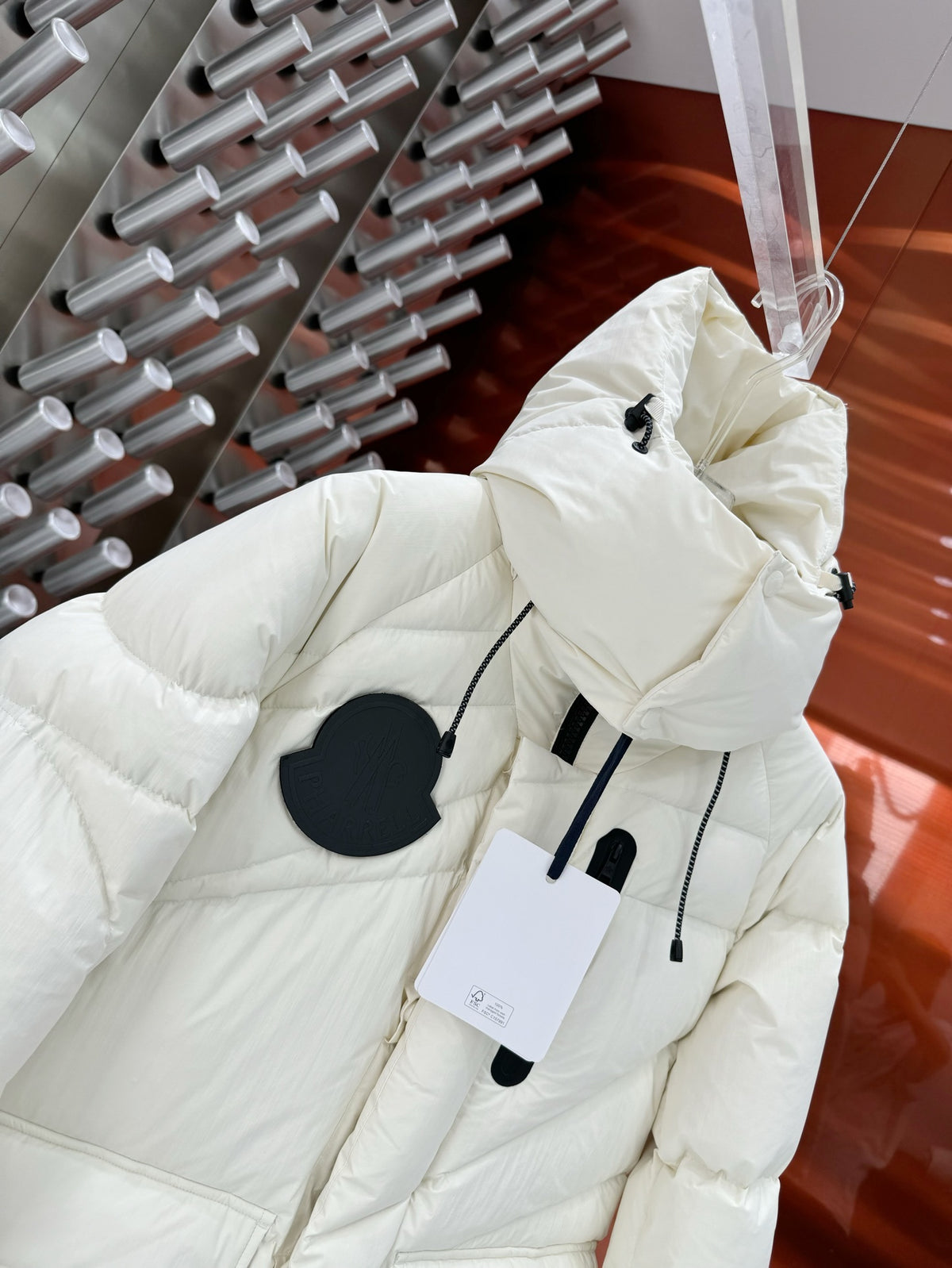 Moncler Genius Hooded Down Jacket — Off-White
