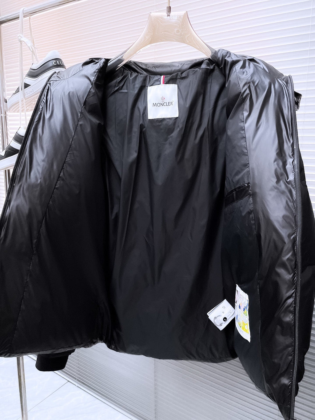 Moncler Matt Black Edition Stand Collar Hooded Down Jacket