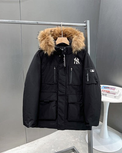 MLB NY Yankees Fur Collar Hooded Parka — Unisex