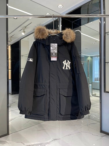MLB NY Yankees Fur Collar Down Parka — Unisex