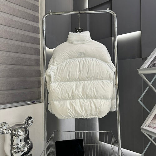 The North Face Nuptse Tonal Down Jacket — White & Black