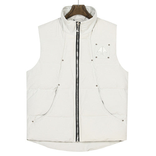Moose Knuckles 23SS Metal Rivet Down Vest — Black & White