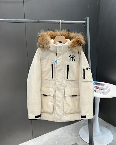 MLB NY Yankees Fur Collar Hooded Parka — Unisex