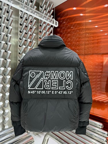 Moncler Verdons Graphic Down Jacket — Black
