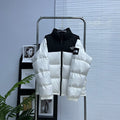 The North Face Nuptse Glossy Down Jacket — White/Black