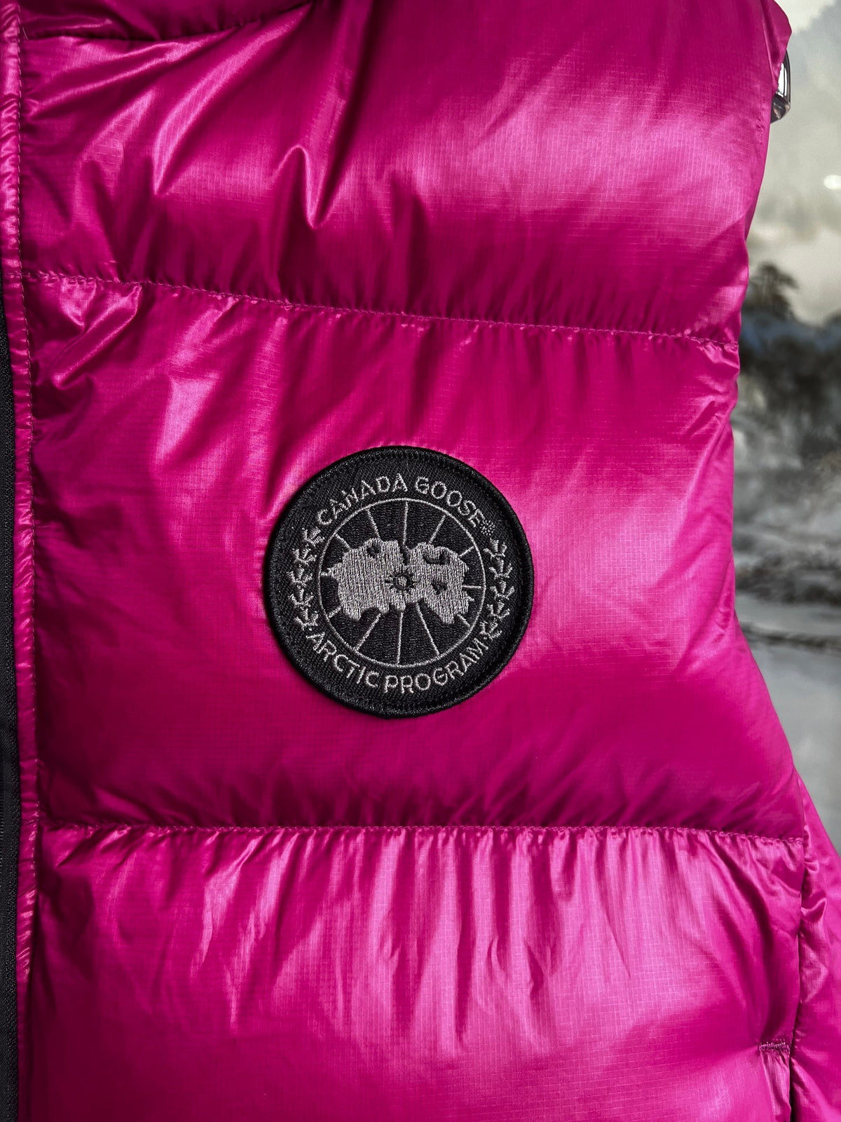 Canada Goose Cypress Black Label Down Vest — Magenta