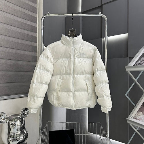 The North Face Nuptse Tonal Down Jacket — White & Black
