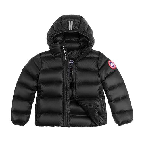 Canada Goose Crofton Kids Down Jacket — Black & White