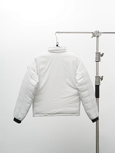 Canada Goose Lodge Stand Collar Down Jacket — White