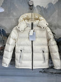 Moncler Kids Hooded Down Jacket — Black & Cream
