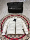 Moose Knuckles Couples Matching Puffer Jacket — Gold Zip — Black & White