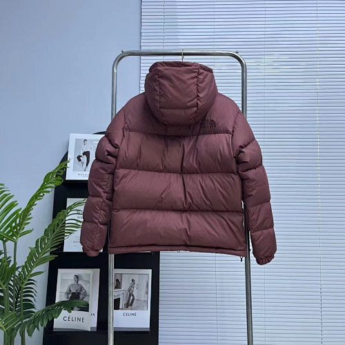 The North Face Hooded Down Jacket — Black, Grey & Dusty Rose