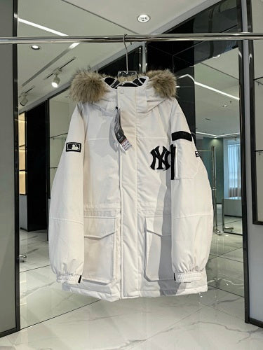 MLB NY Yankees Fur Collar Down Parka — Unisex
