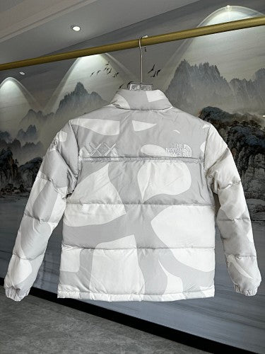 The North Face × KAWS Kids Nuptse Down Jacket — Black & White