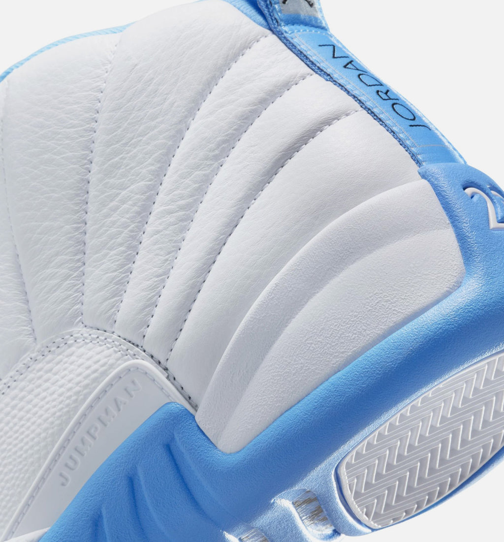Air Jordan 12 Retro White and University Blue Men's Sneakers