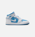 Air Jordan 1 Mid Legend Blue – Grade School Lifestyle Shoe in White/Legend Blue
