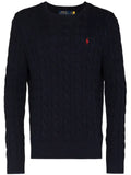 Polo Ralph Lauren logo-embroidered cable-knit jumper