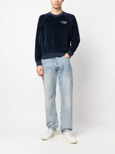 Sporty & Rich logo-embroidered long-sleeve sweatshirt
