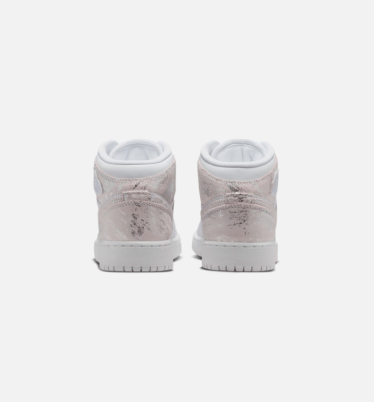 Air Jordan 1 Mid SE Big Kids' Lifestyle Shoes - White/Field Silver