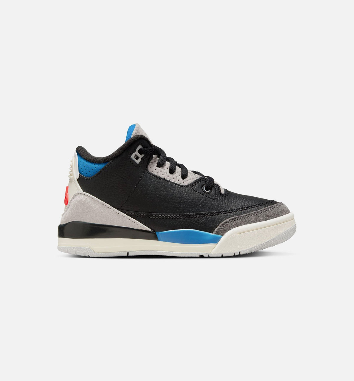 Air Jordan 3 Retro OG Rare Air Preschool Lifestyle Shoes - Black/Chile Red/Neutral Grey