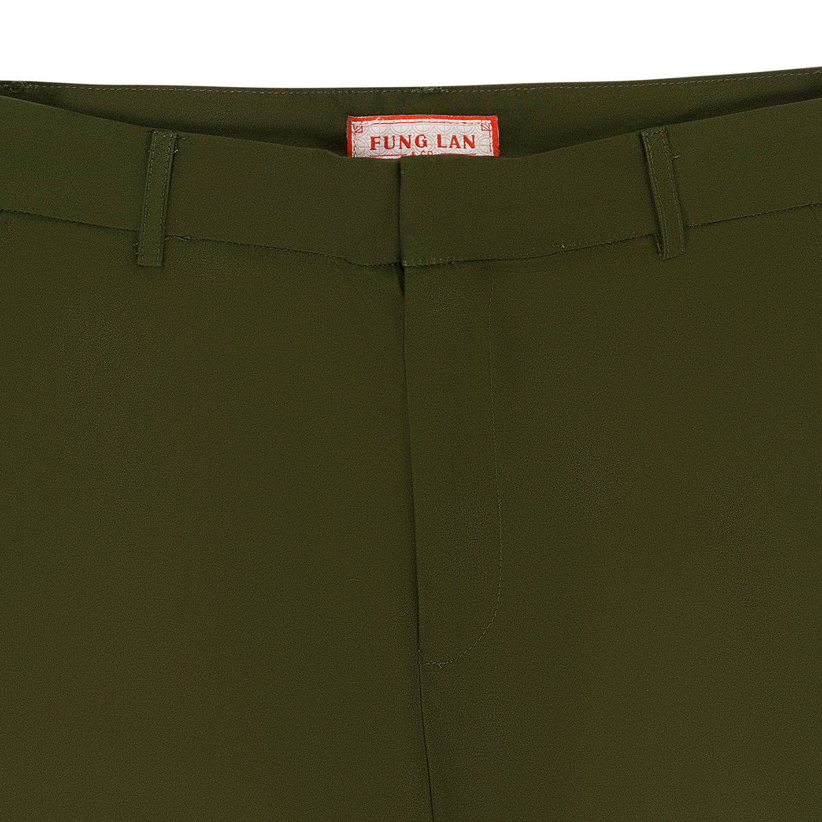 FULL LEG OLIVE GREEN STRAIGHT PANTS