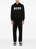 BOSS logo-print cotton hoodie