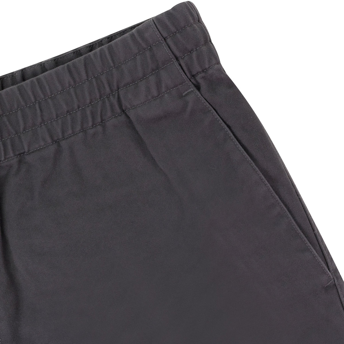 GRAY DRAWSTRING CHINO SHORTS