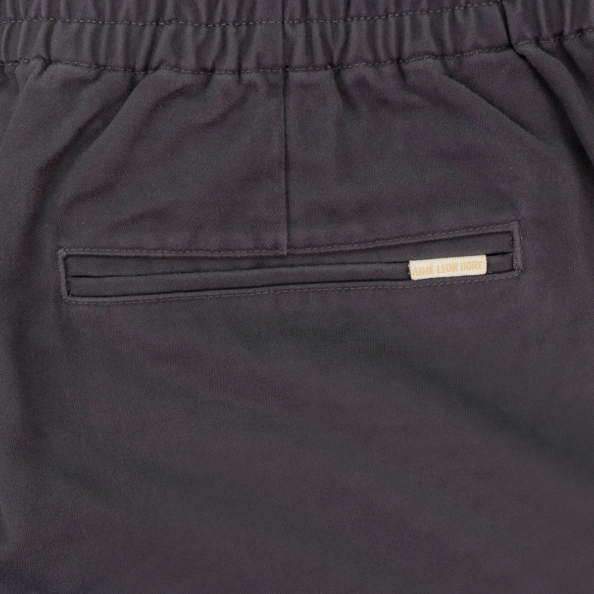 GRAY DRAWSTRING CHINO SHORTS