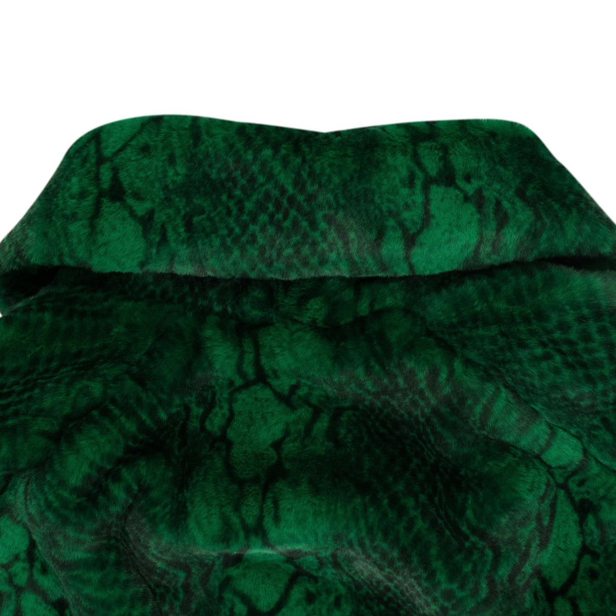 Green Snake Faux Fur Coat