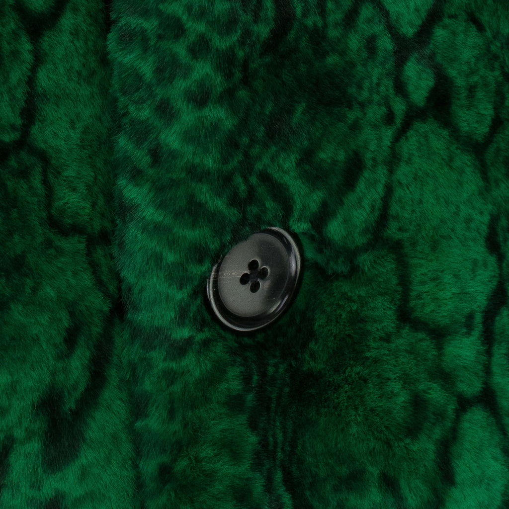 Green Snake Faux Fur Coat