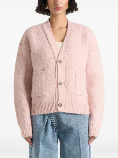Manière De Voir Charlie in pale pink knitted cardigan