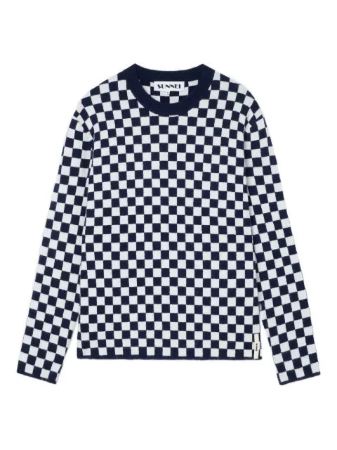 Sunnei checkerboard-pattern sweater