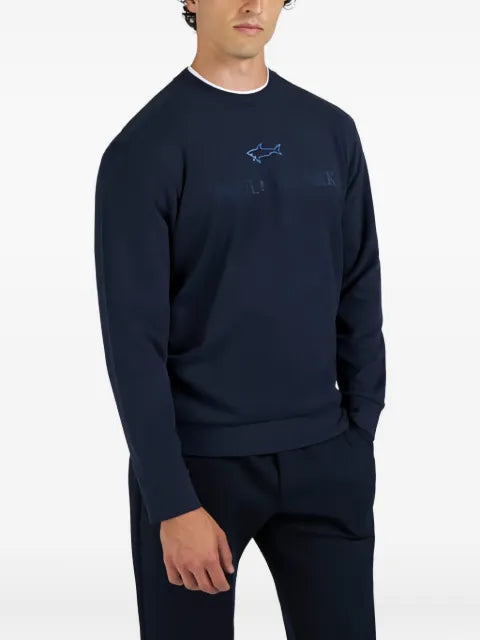 Paul & Shark logo-embroidered cotton sweatshirt