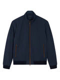 Paul & Shark suede-detail bomber jacket