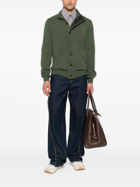 Barbour Cardigan with elbow patch