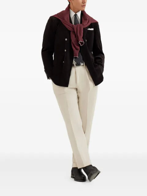 Brunello Cucinelli corduroy double-breasted blazer