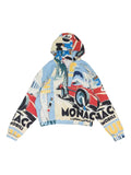 RHUDE Monaco Sport quarter-zip printed hoodie