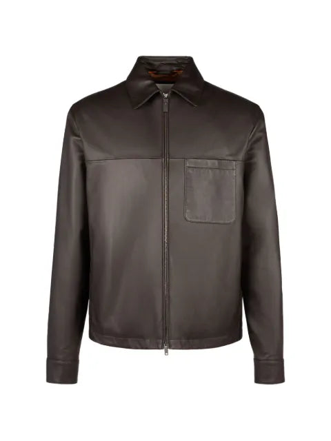 Tod's zipped leather overshirt