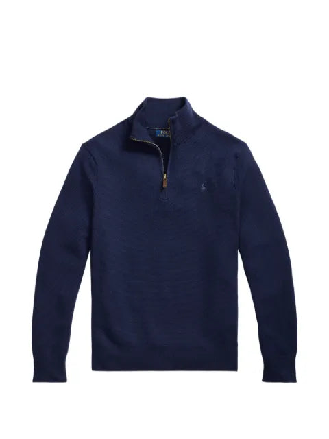 Polo Ralph Lauren quarter-zip textured-knit sweater
