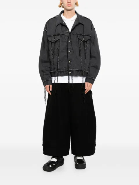 midorikawa frayed-edge denim jacket