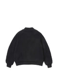 Vowels knitted zip-up bomber jacket