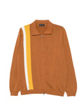 Kiton stripe-detail zip-up cardigan
