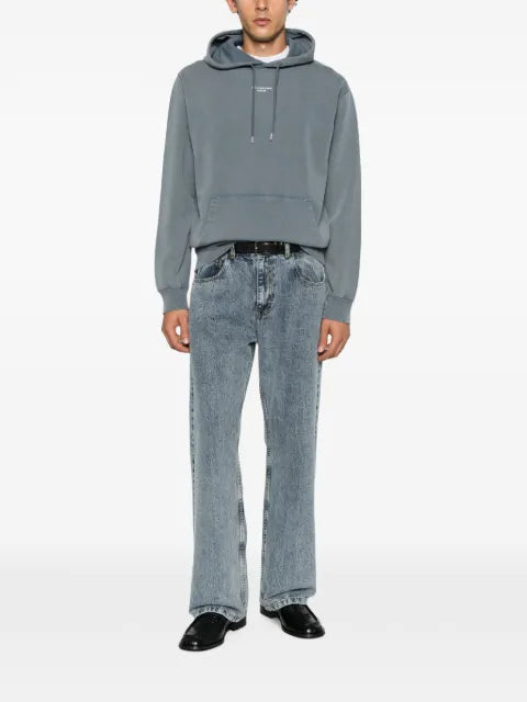 Drôle De Monsieur Classic slogan-print drawstring hoodie