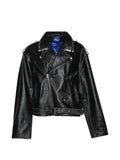 MARKING DISTANCE leather jacket with zip fastening