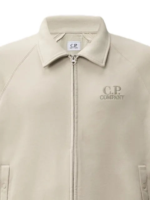 C.P. Company logo-embroidered zip-up cardigan